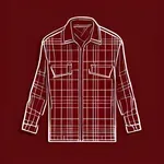 large dark red plaid lumberjack-style jacket image